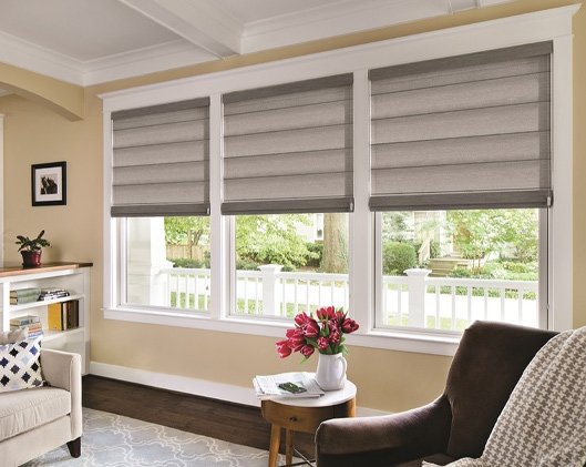 automated roman blinds