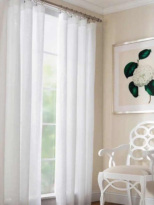 white soft cotton curtains